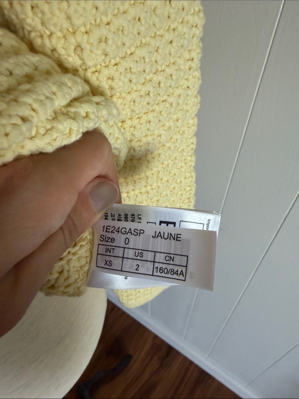 ba&sh Pale Yellow Knit Button-Front Cardigan Jacket - Picture 3 of 8